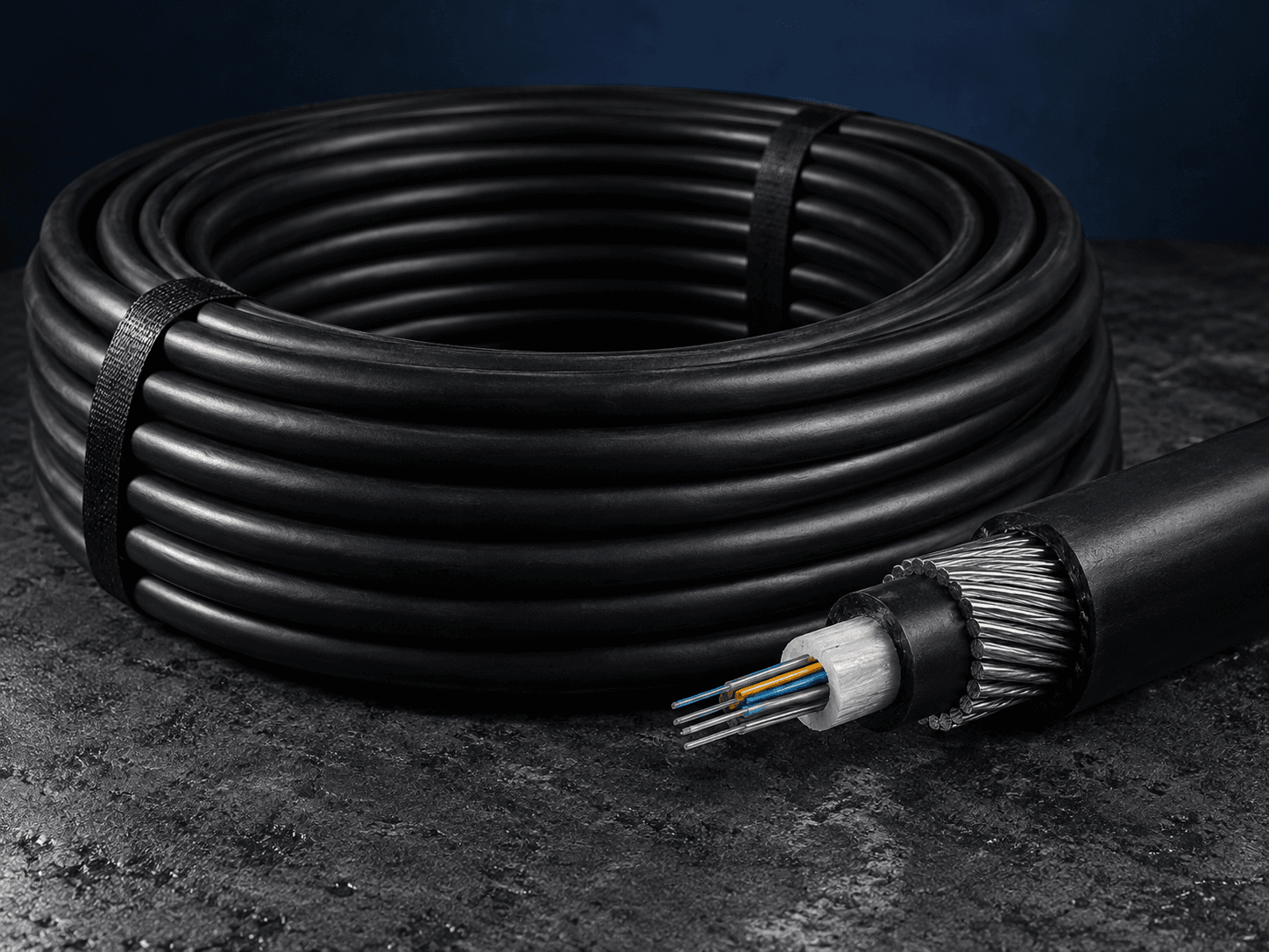 Armored outdoor fiber optic cable