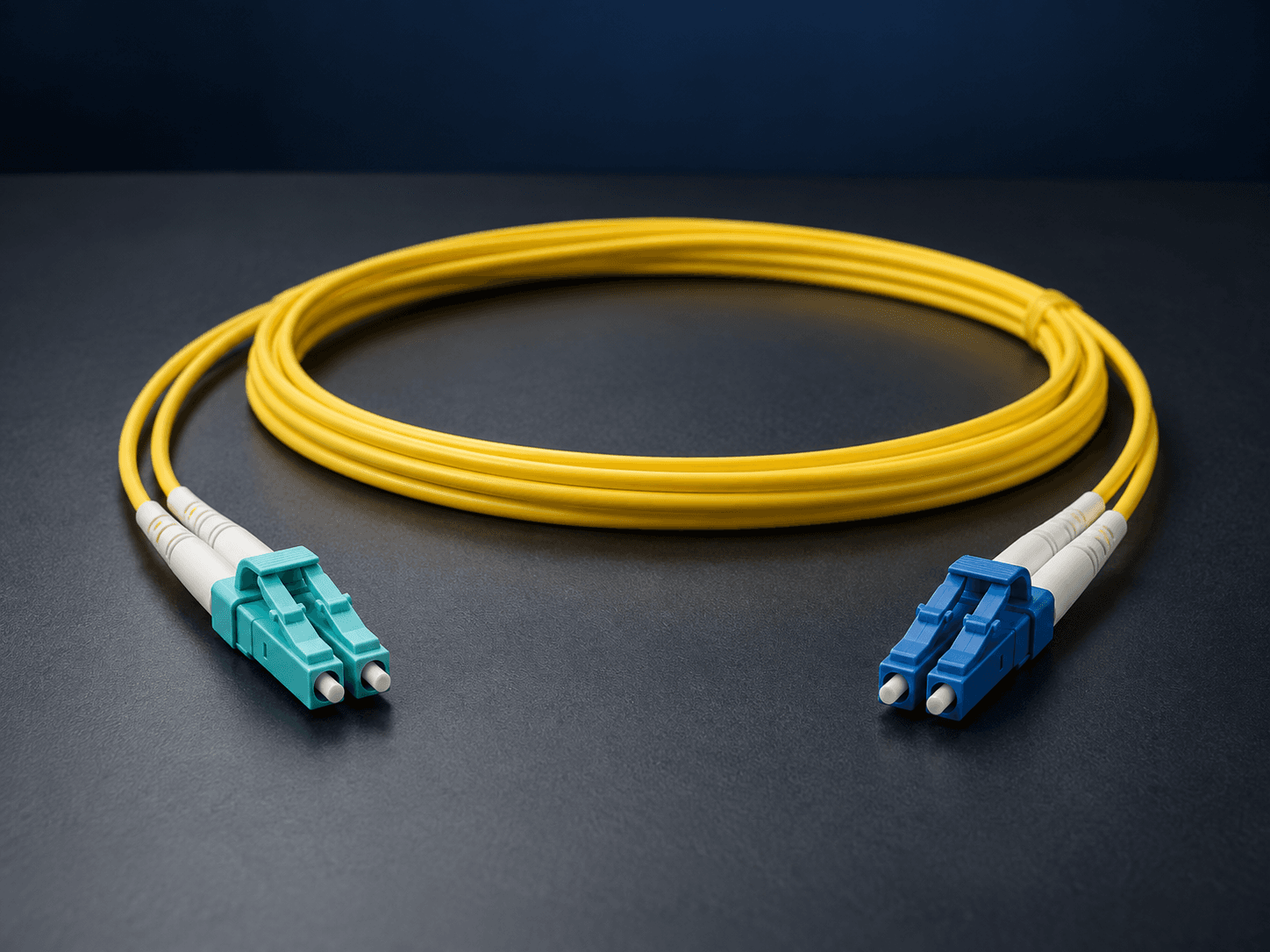 LC duplex fiber optic patch cord