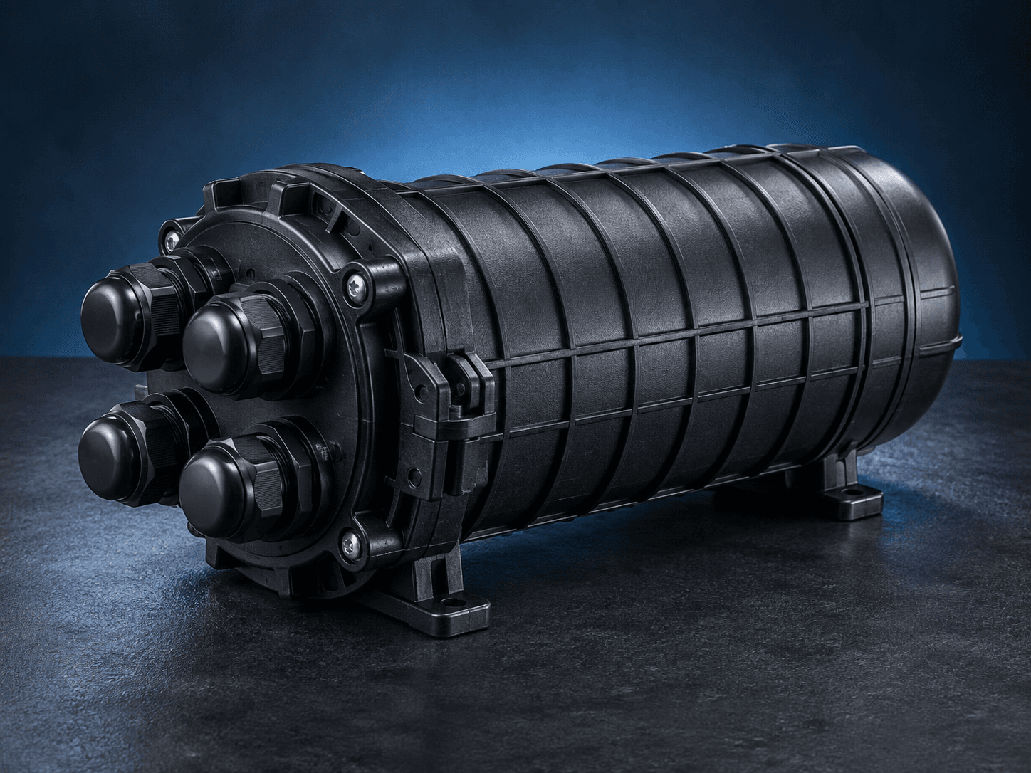 Outdoor fiber optic splice closure